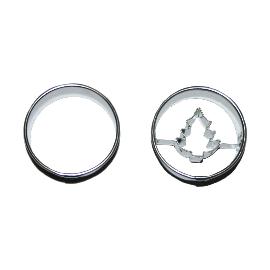 Artikelbild für Duo-Ausstecher 2in1, 2-tlg., Edelstahl »Kreis und Tanne«