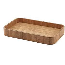 Artikelbild für GENWARE Serviertablett Holz, braun, eckig, Länge: 230 mm, Breite: 138 mm