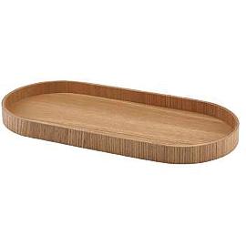 Artikelbild für GENWARE Serviertablett Holz, braun, oval, Länge: 350 mm, Breite: 165 mm
