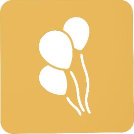 Artikelbild für SILIKOMART Silikonform »Stencil Palloncino« 2er Set