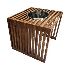 Artikelbild für COOTAB Cooler-Table mit Kühler, Edelstahl, Tischkorpus, Teakholz