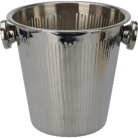 Artikelbild für Sektkühler gerillt, Edelstahl, Höhe: 210 mm, Länge: 240 mm, Breite: 210 mm
