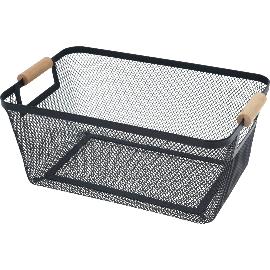 Artikelbild für Korb mit Holzgriffen, Höhe: 160 mm, Länge: 380 mm, Breite: 235 mm
