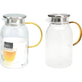 Artikelbild für Glaskanne Griff, Inhalt: 1,50 Liter, Höhe: 215 mm, Länge: 170 mm, Breite: 116 mm