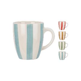 Artikelbild für Kaffeebecher Streifen, sortiert, Keramik, Inhalt: 0,34 Liter, Höhe: 105 mm