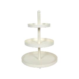 Artikelbild für Etagere 3-tlg. weiß Metall