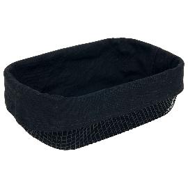 Artikelbild für Brotkorb schwarz mit Stoffeinlage