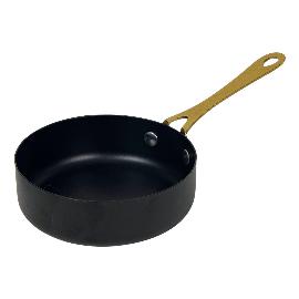 Artikelbild für Serviertopf mit Stiel, schwarz gold,  Höhe: 35 mm, ø: 110 mm