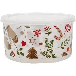 Artikelbild für Keksdose Kunststoff, Inhalt: 1,40 Liter, rund, Winterwonderland