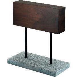 Artikelbild für STYLE DE VIE Messerblock Walnuss/Naturstein, magnetisch, Höhe: 168 mm