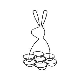Artikelbild für Eierträger Osterhase schwarz