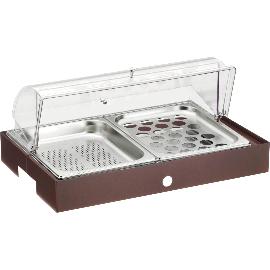 Artikelbild für PINTINOX »Caleido« Eier-/Gemüsetablett mit Haube, GN 1/1, gekühlt, caffè