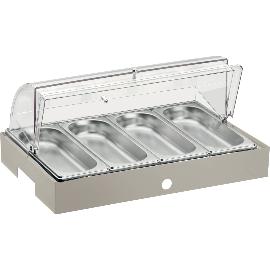 Artikelbild für PINTINOX »Caleido« Kühlvitrine m. Haube inkl . 4 Behältern GN 1/1, burro