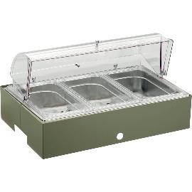 Artikelbild für PINTINOX »Caleido« Kühlvitrine m Haube inkl. 3 Behältern, doppelwandig, salvia