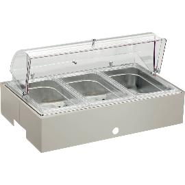 Artikelbild für PINTINOX »Caleido« Kühlvitrine m.Haube inkl. 3 Behältern, doppelwandig, burro