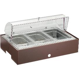 Artikelbild für PINTINOX »Caleido« Kühlvitrine m.Haube inkl  3 Behältern, doppelwandig caffè