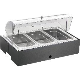 Artikelbild für PINTINOX »Caleido« Kühlvitrine m.Haube inkl 3 Behältern, carbone