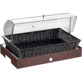 Artikelbild für PINTINOX »Caleido« Brotkorb mit Haube, dunkel, Höhe: 320 mm, caffè