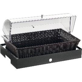 Artikelbild für PINTINOX »Caleido« Brotkorb mit Haube, dunkel, Höhe: 320 mm, carbone