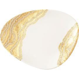 Artikelbild für CHURCHILL »Inked« »Tide« Teller dreieckig, Länge: 265 mm, Breite: 205 mm, Gold