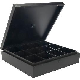 Artikelbild für BREDEMEIJER Teebox Bambus, 12 Fächer, schwarz