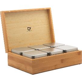 Artikelbild für BREDEMEIJER Teebox Bambus, 6 Dosen, natur