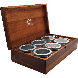 Artikelbild für BREDEMEIJER Teebox 6 Dosen mit Messlöffel Akazie