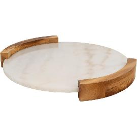 Artikelbild für BREDEMEIJER »Viggo« Servierbrett Marmor/Holz, ø: 350 mm