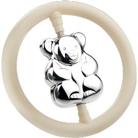 Artikelbild für ZILVERSTAD »Bär im Ring« Rassel B90 (schwer versilbert)