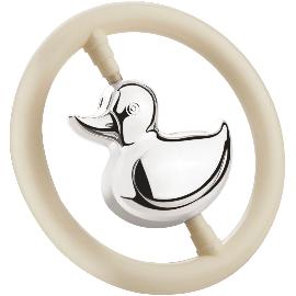 Artikelbild für ZILVERSTAD »Ente im Ring« Rassel B90 (schwer versilbert)