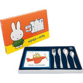 Artikelbild für ZILVERSTAD »Miffy Fahrzeuge« Kinderbesteck 4-tlg., mit Buch