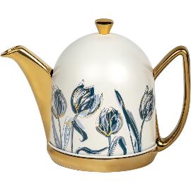 Artikelbild für BREDEMEIJER »Manto« Teekanne Tulpe, Inhalt: 1,00 Liter, Höhe: 172 mm, gold