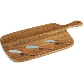 Artikelbild für LEOPOLD VIENNA »Oviedo« Käsebrett mit Messern, Akazie