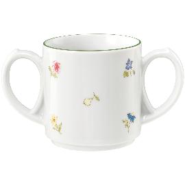 Artikelbild für SELTMANN »Community« Becher mit 2 Henkel, grün, Streublumen, Linie