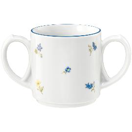 Artikelbild für SELTMANN »Community« Becher mit 2 Henkel, blau, Streublumen, Linie
