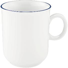 Artikelbild für SELTMANN »Compact« Becher mit Henkel, Inhalt: 0,25 Liter, Höhe: 90 mm, Blaurand