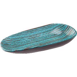 Artikelbild für APS »Cancun« Teller, Höhe: 40 mm, Länge: 340 mm, sand, türkis-braun/braun