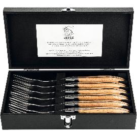 Artikelbild für LAGUIOLE »Luxury Line« Steakgabel-Set 6-tlg., Eichenholz