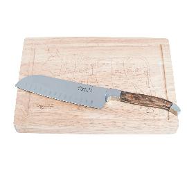 Artikelbild für LAGUIOLE »Luxury Line« Santokumesser Olivenholz mit Schneidbrett