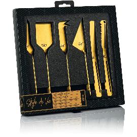 Artikelbild für STYLE DE VIE Käse-/Buttermesserset 6-tlg., gold