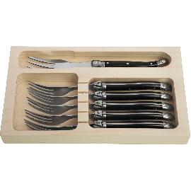 Artikelbild für LAGUIOLE »Premium Line« Kuchengabel-Set 6-tlg., schwarz