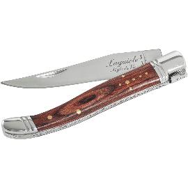 Artikelbild für LAGUIOLE »Luxury Line« Taschenmesser mit Wetzstahl und Lederetui, Rosenholz