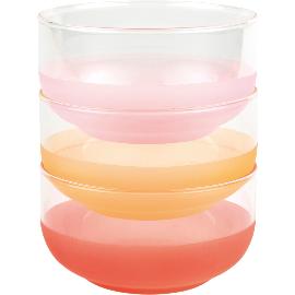 Artikelbild für LEOPOLD VIENNA »Franca« Schale Glas, 3-tlg., bunt, Silikonboden