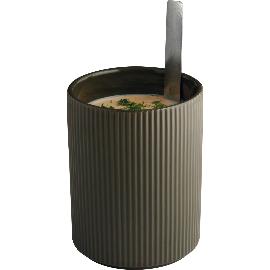 Artikelbild für APS »Grid« Dressingtopf, Inhalt: 1,30 Liter, Höhe: 165 mm, ø: 125 mm, mud(braun)