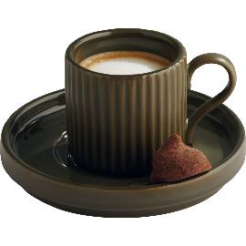 Artikelbild für APS »Grid« Espresso-Untere, Höhe: 20 mm, ø: 125 mm, mud (braun)