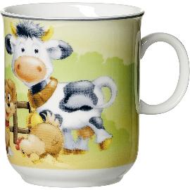 Artikelbild für »Hoftiere« Becher mit Henkel, Inhalt: 0,27 Liter, Höhe: 90 mm, ø: 80 mm