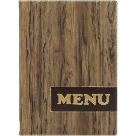 Artikelbild für SECURIT »Design Range« Menükarte, inkl. 4xA4 Einlage, A4, rustikale Holzoptik