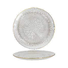 Artikelbild für Teller flach, Glas, Goldrand, Höhe: 15 mm, ø: 213 mm