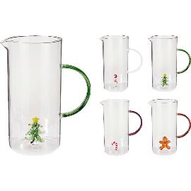 Artikelbild für Krug Weihnachtsfiguren innen, Borosilikatglas