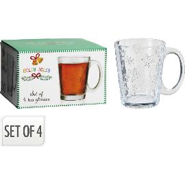 Artikelbild für Teeglas 4-tlg., Schneeflocke